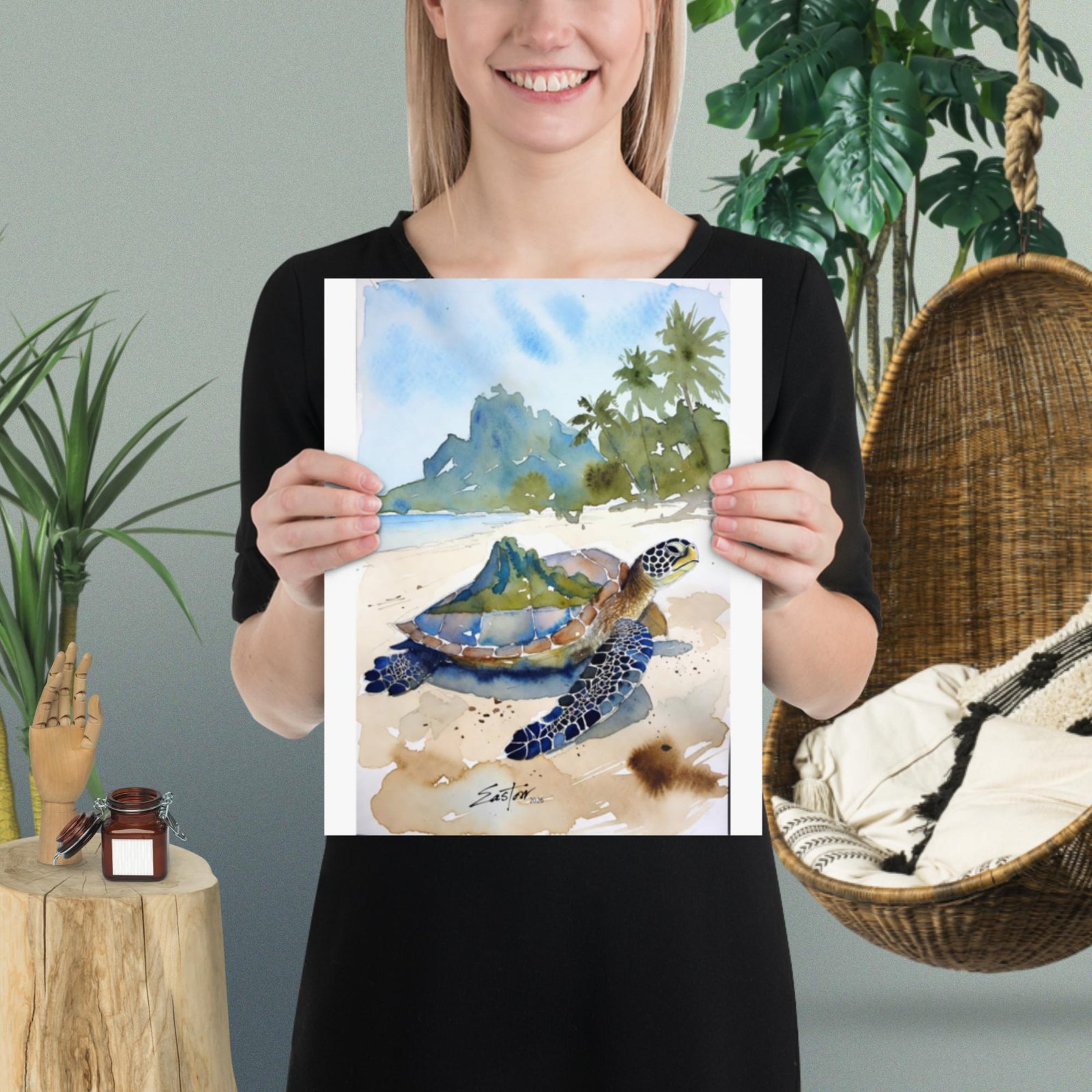 Caribbean Turtle Love Poster - Image 12