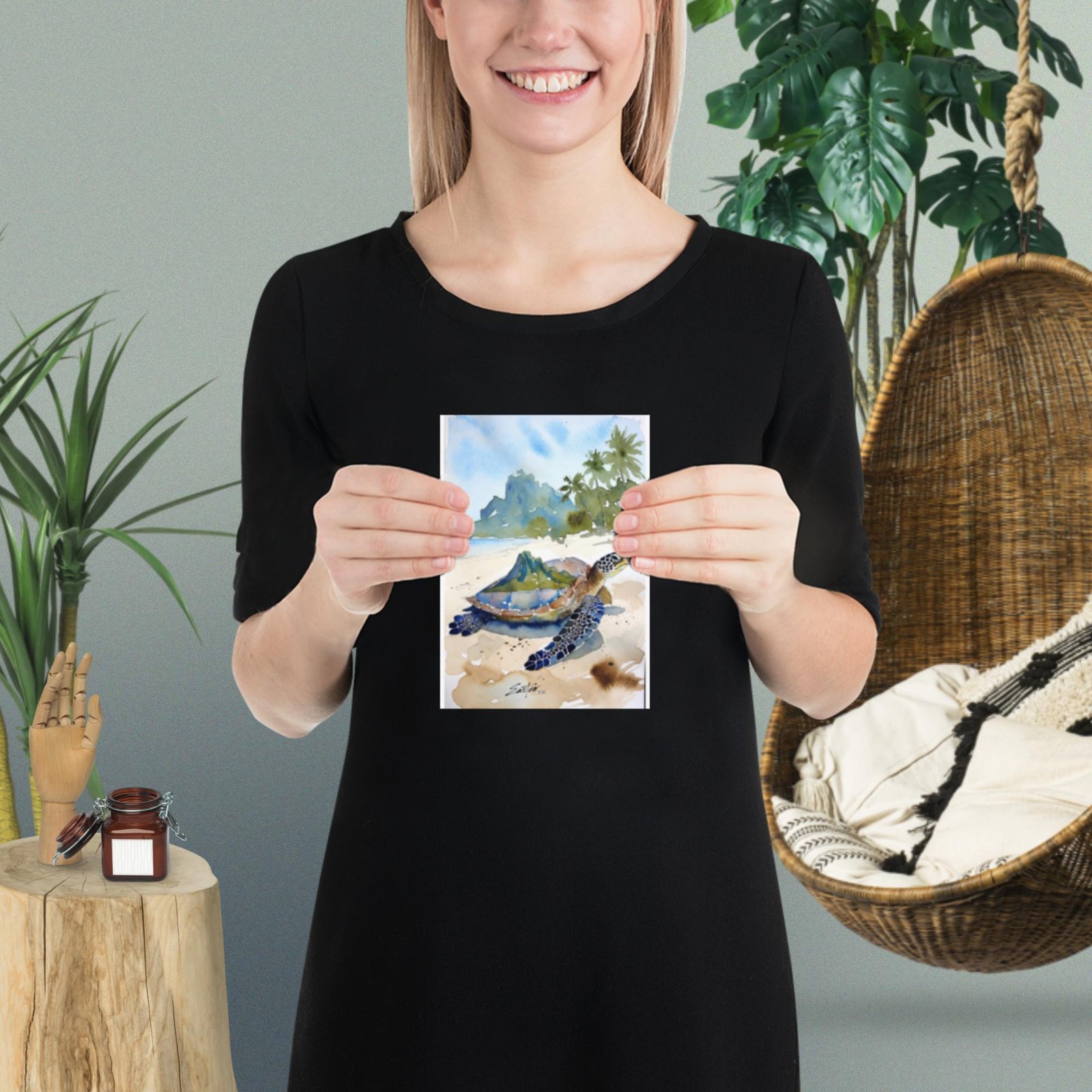 Caribbean Turtle Love Poster - Image 13
