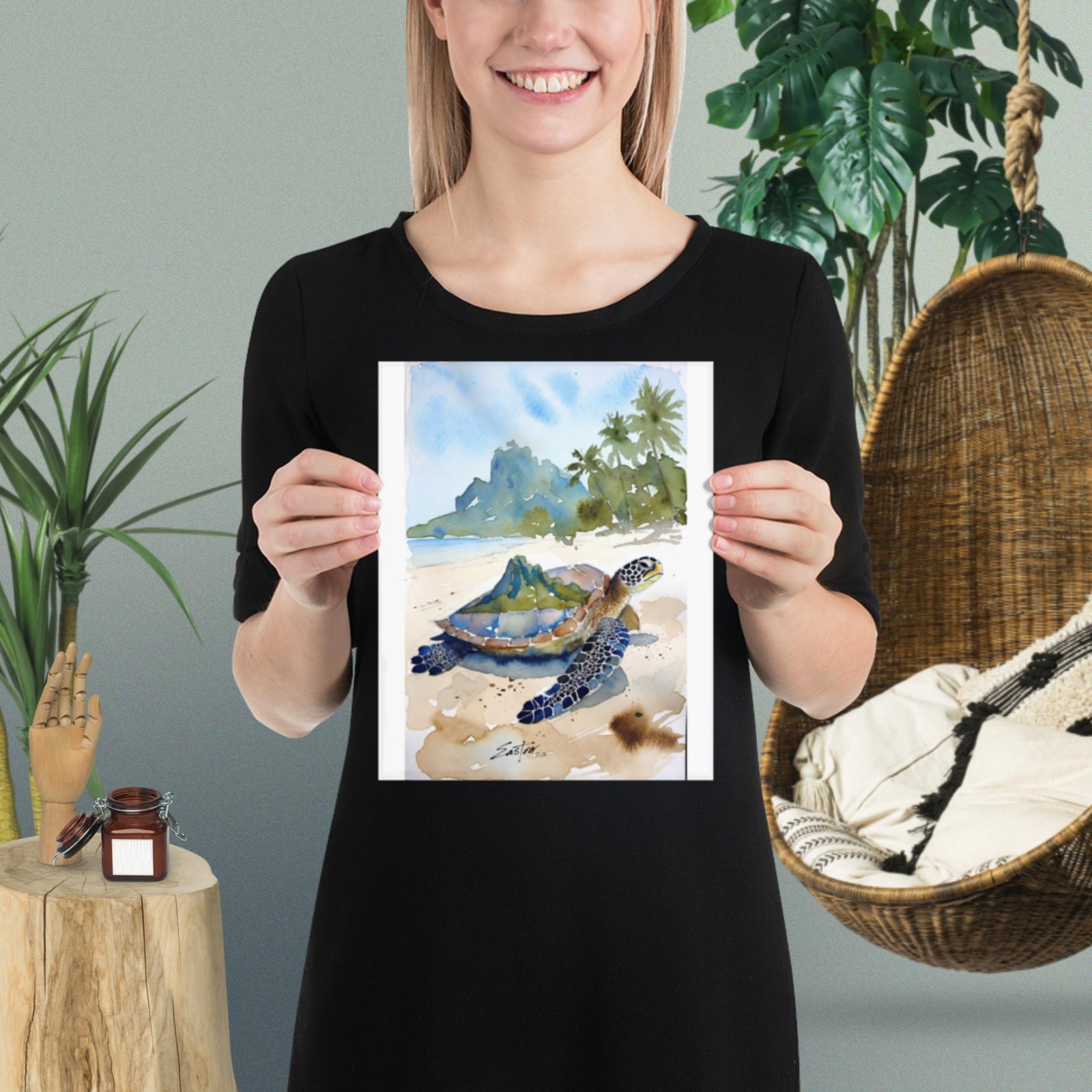 Caribbean Turtle Love Poster - Image 11